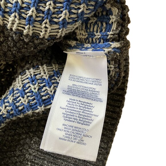 Chaps Holiday Knit Pullover Sweater Dog Fair Isle Grey/Blue CottonBlend Mens XXL - Picture 4 of 6